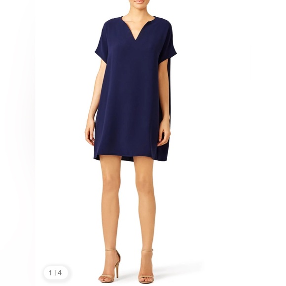 Diane Von Furstenberg Dresses & Skirts - Diane Von Furstenberg Kora Oversized Navy Shift Dress pockets M